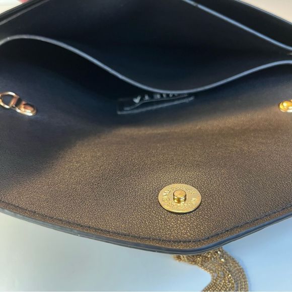 NWT VIETA ELLIANA BLACK FOLD-OVER CLUTCH - Picture 7 of 11